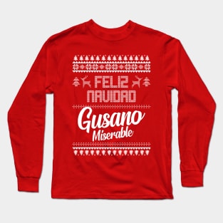 Feliz Navidad Gusano Miserable Long Sleeve T-Shirt